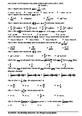 Toán học - Đề ôn số 1